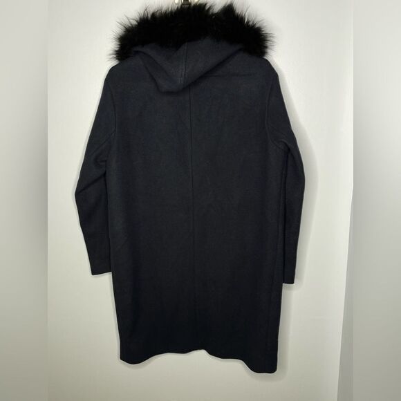 Womens Maje Grafy navy parka style coat size 40 - Picture 5 of 11